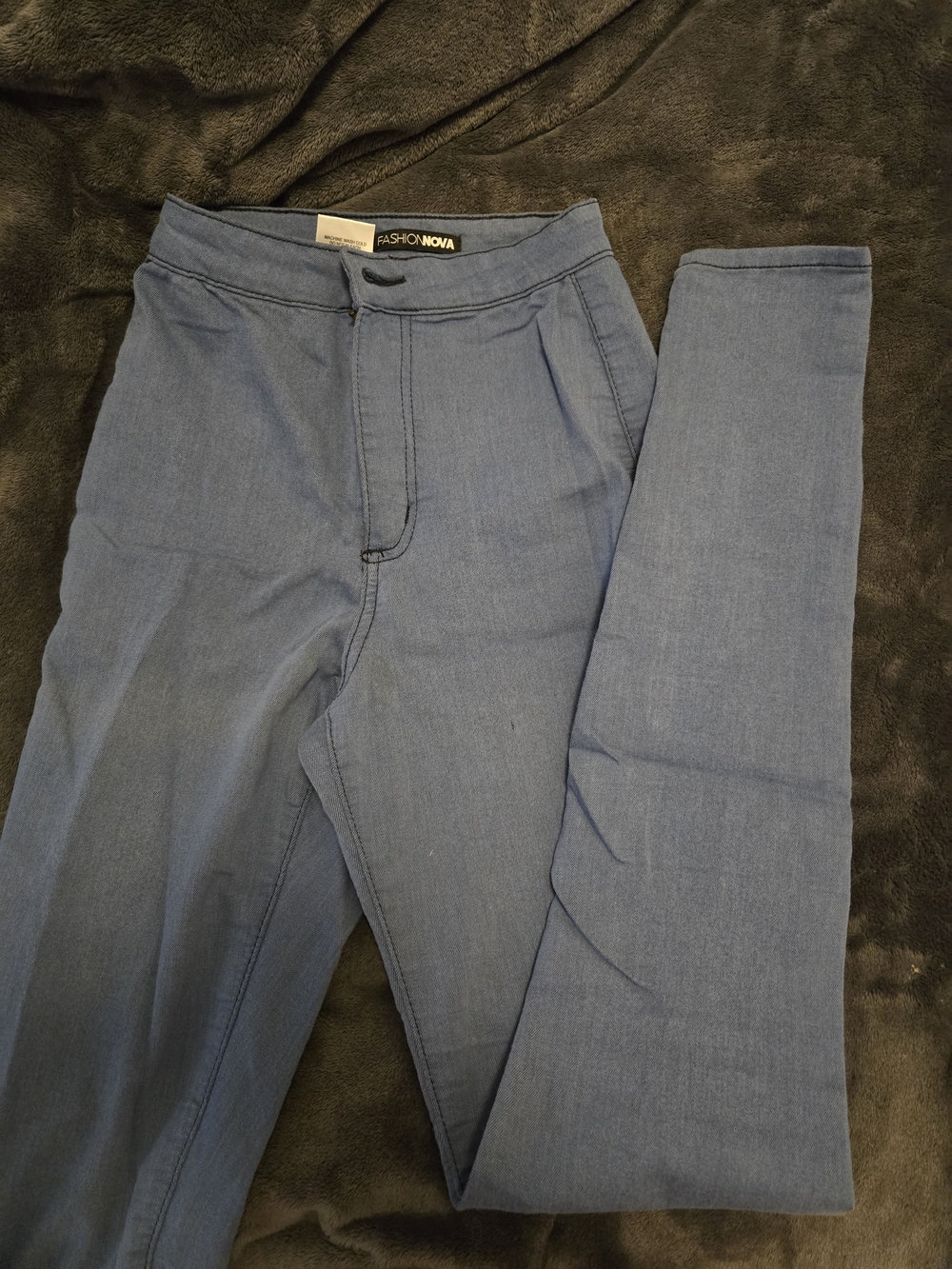 Fashion Nova Blue Pull-On Jeggings